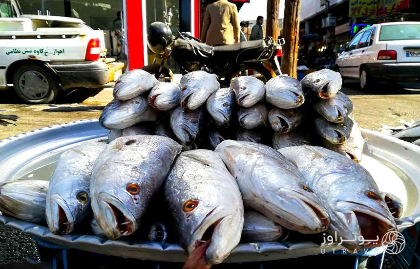 fresh fish in Kaveh market, Ahvaz